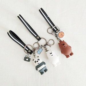 Set of 3 WeBareBears Keychains